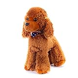 Plush Poodle Dog Puppy Stuffed Animals Toys Dolls Kids Gifts Brown 12 Inches
