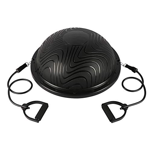 Best Goods Yoga Balance Trainer Ball, Balancetrainer Gymnastikball con Expander & Pumpe, Balancetrainer Yoga Gymnastik Ball Yoga para Krafttraining Gleichgewichtstraining, Negro