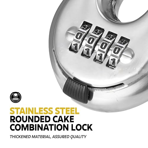 Image of Amazon Basics Number Locks for Door |Combination Lock Padlock Secure Number Lock | Multi-Purpose Lock for Home, Office, and Outdoor Use, Silver (Pack of 1)