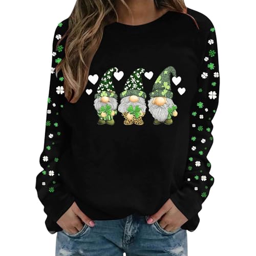 Generisch Sudadera de moda para mujer con diseño navideño para uso diario, acogedores días de invierno (negro, XL)