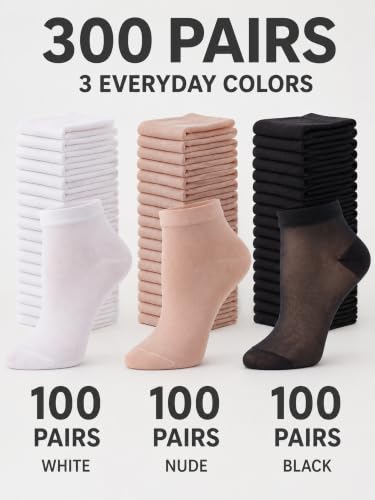 Image of Sintege 600 Pcs Try on Socks Disposable Nylon Socks