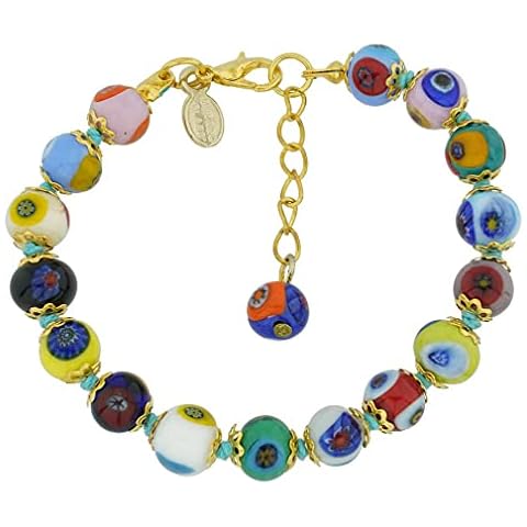 Murano Glass Bracelet with Millefiori Beads Cover