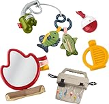 Fisher-Price Baby Toys Mini Me Moments Camp & Crinkle Set, 7-Piece Fishing & Hiking Sensory Activities for Newborn Play Ages 3+ Months