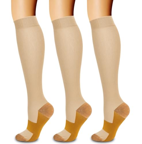 Image of Laite Hebe 3 Pack Medical Compression Sock-Compression Sock For Women and Men Circulation -Best for Running,Nursing,Athletic Sports