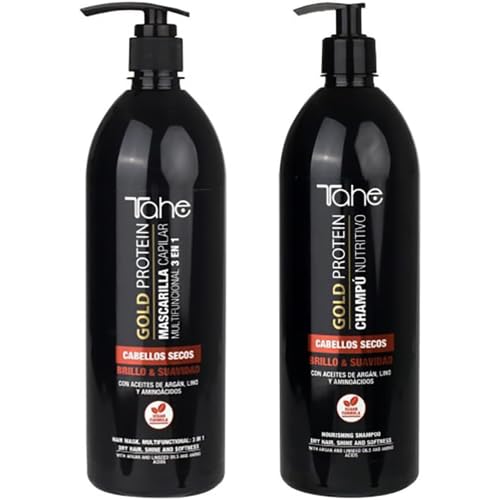 TaheGold Protein For Dry Hair Kit - Shampoo 1000ml + Mask 1000ml - Nourishing & Softness