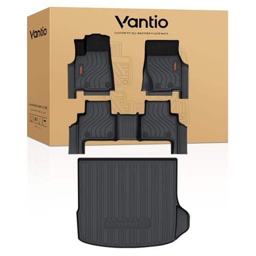 Image of Custom Floor Mats for 2022-2024 2025 2026 Jeep Grand Cherokee WL (Include 4xe, Not for WK2 or WL75) 5-Seat Only, Anti-Slip Durable All Weather TPE Car Liners with Trunk Cargo Liner