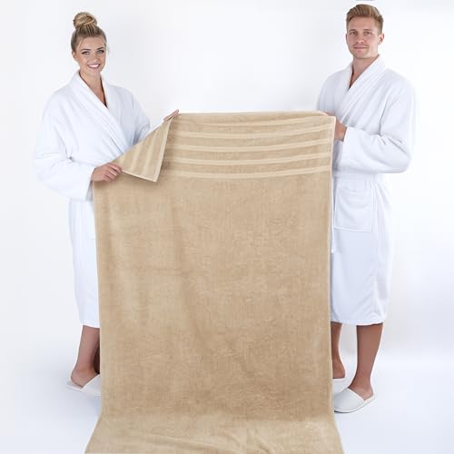 Image of American Soft Linen 100% Cotton Luxury Turkish Towels, 2PC 35x70 Bath Sheet | Soft Absorbent Quick Dry OEKO Tex Standard 100 Certificated Durable Machine Washable Breathable Premium Hotel Quality
