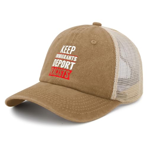 Keep Immigrants Deport Racists Fist Women Men Kids Sun hat Golf Cap for2