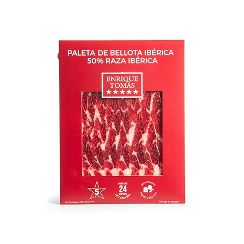 ENRIQUE TOMAS - Paleta de Bellota Ibérica 50% raza Ibérica - sobre 80gr loncheado | Curación superior a 24 meses