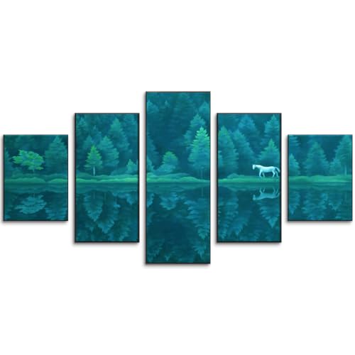 5枚アートパネル 風景画 飾り絵 ポスター アルミ合金 フレーム 壁掛け アートフレーム モダン アートボード 絵画 印刷された インテリア部屋飾り 壁掛け