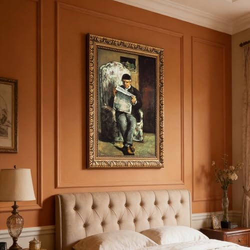 Toile Paul Cezanne père lisant son journal pour décoration salon