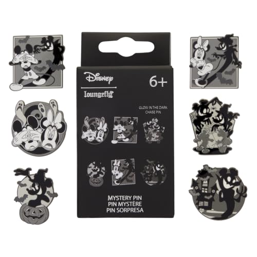 Image of Loungefly Disney Mickey & Minnie Ghost Mystery Box Pin