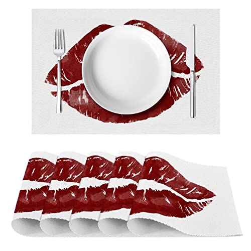 Set de table baiser de 6 pièces 30x45 cm antidérapant pour repas - 3