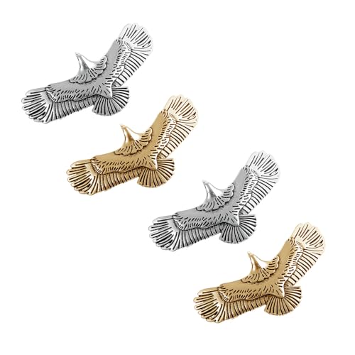 Ximimark 4 pcs Vintage Eagle Spread Wing Hairpin Top Clip Back Head Clip Spring Clip Hair Accessories Headwear image 2