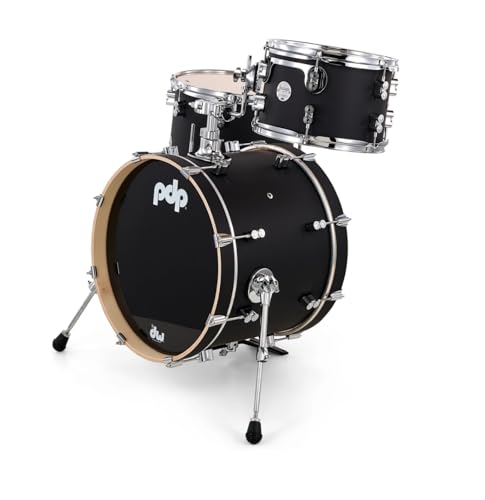 PDP Concept Maple Bop 3-piece Shell Pack - Satin Black - Thumbnail 3
