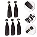Gogogmee 5 Pcs Doll Mini Wig Set 15Cm Black High Temperature Silk Hair Wefts for Diy Doll Making Projects Easy to Style and Secure