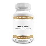 Pure Science Gelatinized Maca Root Powder 750mg - Boosts Muscle Mass and Recovery, Enhances Physical Performance, Boosts Energy & Libido - 50 Vegetarian Capsules of Maca Powder