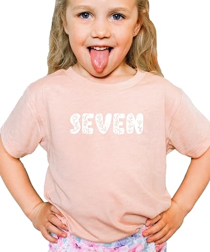 Image of Floral Numbers Ages 1-7 Birthday Girl Shirt for Baby & Toddler Youth Girls