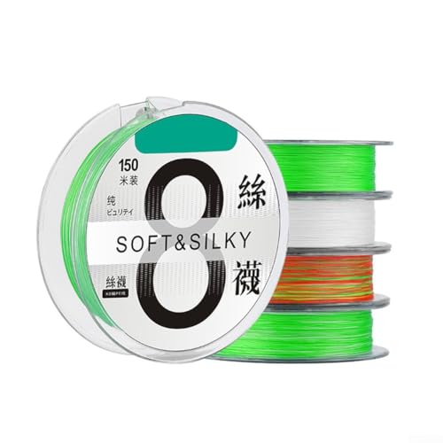 Línea de pesca de 8 hilos, súper suave, 8 portadores, multifilamento de polietileno, líneas de pesca, para pesca de agua dulce y salada (0.8 colores)