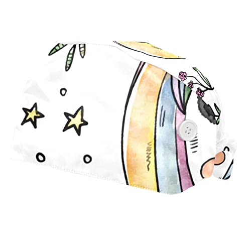 Casquette pour hommes femmes à motif fleurs de licorne idéale pour la cuisine et les soins