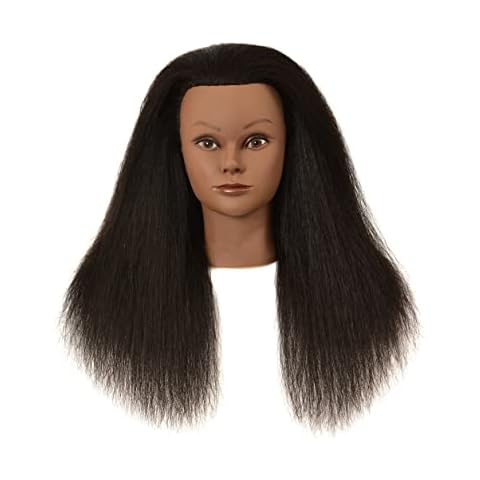 HairZtar Ethnic Afro Coarse 100% Real Hair Mannequin Head Hairdresser Training Head Manikin Cosmetology Head (802-DB-1402) Cover
