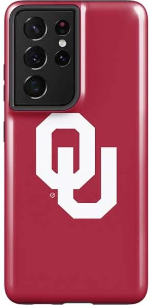 Skinit Pro Phone Case Compatible with Galaxy S21 Ultra 5G - Officially Licensed University of Oklahoma Sooners Cracked Design