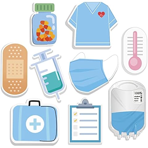 Self Stick Note Pads Nurse Sticky Notes Nursing Student Essentials School Nurse Gifts Nurse Stationary Sticky Notes Booklet for Hospital School Nurse Supplies Cover