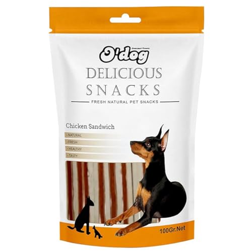 Image of O'Dog Healthy Yummy High Protein Tasty Chicken Sandwich Treats for Dog (100 gm) Pack of 1