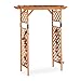 Produktbild Relaxdays Holz-Rosenbogen, große Pergola aus Holz, wetterfeste Rankhilfe für Garten, extra breit, 230x162x79 cm, orange