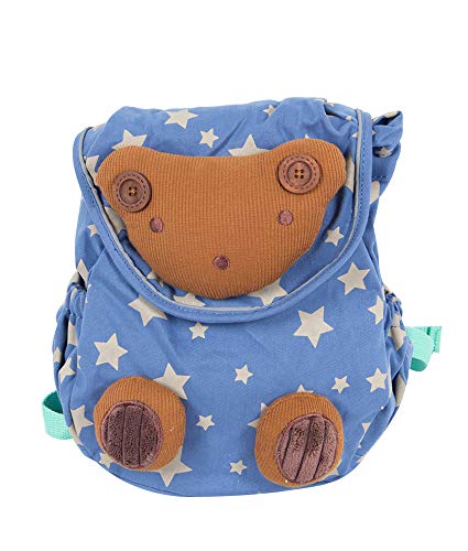 【+BONUS!】Labebe Blue Toddler Backpack with Harness, Bear Bag for Kid of 1-3 Years, Anti-Lost Backpack with Anti-Lost Leash/Baby Boy Backpack Blue/Little Bear Backpack/Baby Bear Bag/Girl Backpack