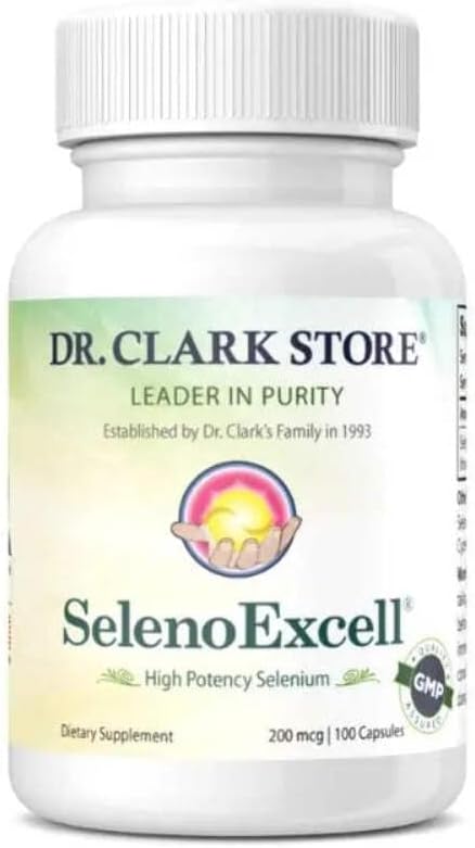 Dr. Clark SelenoExcell Selenium Supplement, 200mcg, 100 Capsules