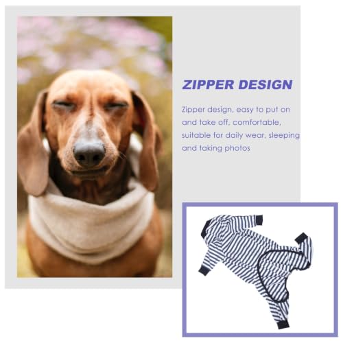 Pijama para perros grandes de algodón transpirable y elástico 4