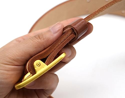 Collectable WWII German Officer Double Hole Waistband Claw Wehrmacht Belt Tool Equipment Field Brown Replica (120CM)3