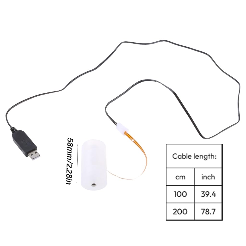 USB do 3 x LR20 D eliminatory baterii adapter kabel USB 5 V2A wejście 100 cm kabel