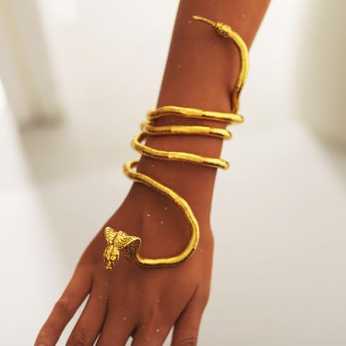 Bendable Snake Necklace Medusa Costume Bracelet Animal Choker for Halloween Nightclub4