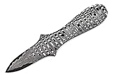 Damascus Steel Oyster shucker Knife Blank Blades Custom Hand Made Knife Making, Black and white