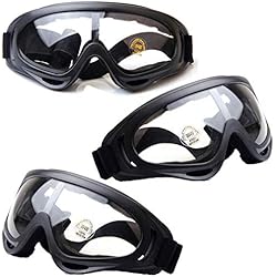Gafas De Seguridad Antivaho HONGCI Juego de 3 gafas de seguridad,antivaho y protección UV,gafas de protección de seguridad, para niños Nerf Gun Batallas, construcción,bricolaje,laboratorio,soldadura,química,uso personal