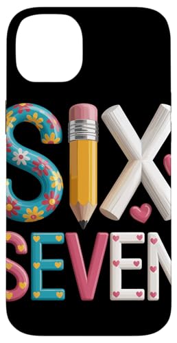 Six Seven ���M �`���[�N �n�[�g ���w�Z �q�� ���w�� ���� �X�}�z�P�[�X iPhone 14 Plus �p