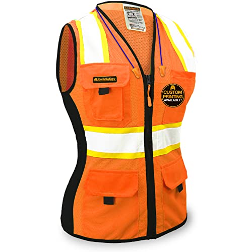 KwikSafety - Charlotte, NC - FIRST LADY Safety Vest for Women, High Visibility Reflective Strips, Meets ANSI & OSHA
