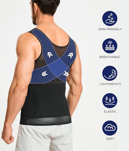 TAILONG Compression Shirt Men Shapewear Slimming Body Shaper Vest Workout Tank Top Undershirt3