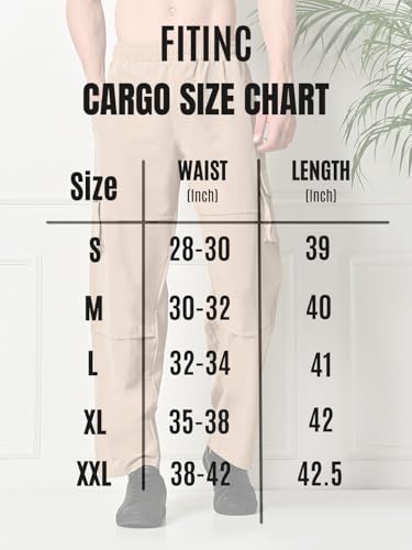 Image of FITINC All Weather 6 Pocket Cargo Pants for Men