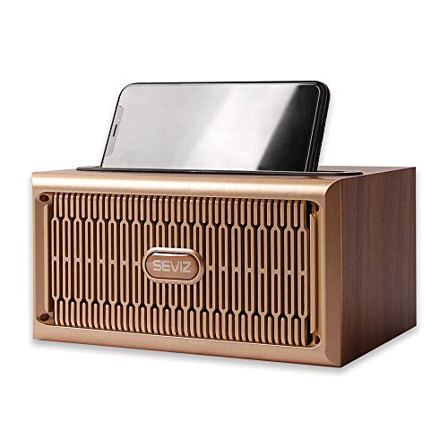SEVIZ Gold Retro Wireless Bluetooth Speaker, 20W Stereo Sound, Bluetooth 5.0 with 4