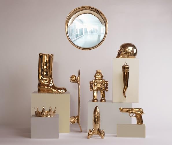 Seletti Il Mio Robot in Porcellana Limited Gold Edition Cm.17,4X12