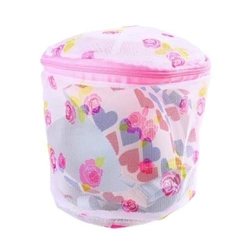 RPXHZLKTM Malla de lavandería delicados Bolsas de Lavado ， Bolsa de Red for Lavar Sujetadores con Cremallera, Bolsas for Lavadora, Organizador de Ropa Interior de Malla(Rose)