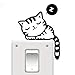 pegatinas de pared star wars Lindo gato durmiendo Animal Dibujos animados Pequeños objetos Interruptores eléctricos