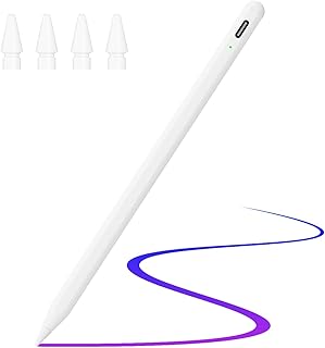 Stylus Pen for iPad,Pencil with Palm Rejection,Apple Pencil for (2018-2022) iPad Pro 11/12.9, iPad 9th/8th/7th/6th Gen, iPad Air 5th/4th/3rd Gen, iPad Mini 6th/5th Gen-for Painting Sketching Doodling