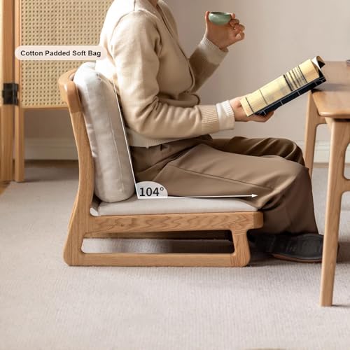 Silla de meditación con soporte para la espalda, estilo japonés, tatami para sala de estar, dormitorio y ventana de bahía