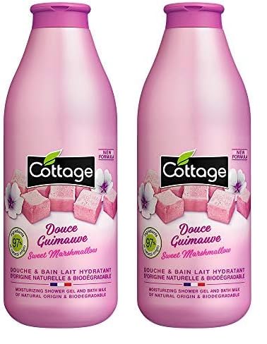 Gel de ducha y Baño de Leche con Malvavisco Dulce 750 ml (Paquete de 2)