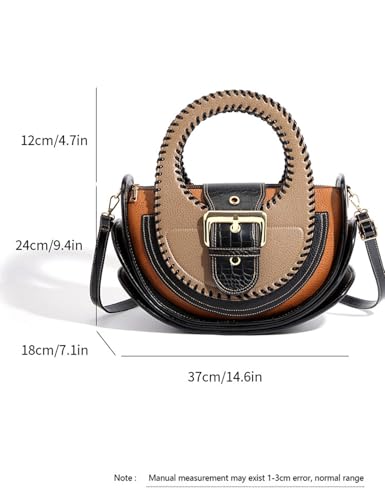 Image of Designer Handbag Black Multi-Color Leather Vintage women's handbag Large Capacity Multi-layer 2025 new in crossbody