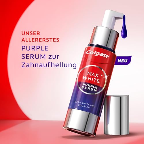 Colgate Max White Purple Serum 40ml, Lila Zahnaufhellung, hellt sofort auf, Zweifach-Aktiv-Formel für sofortige Farbkorrektur und anhaltende Aufhellungsergebnisse, mit Mikro-Poliermineralien – Bild 4